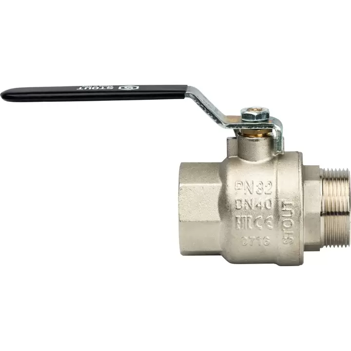 Кран шаровой STOUT полнопроходной, ВР/НР, ручка рычаг 1 1/2" (SVB-0003-000040)