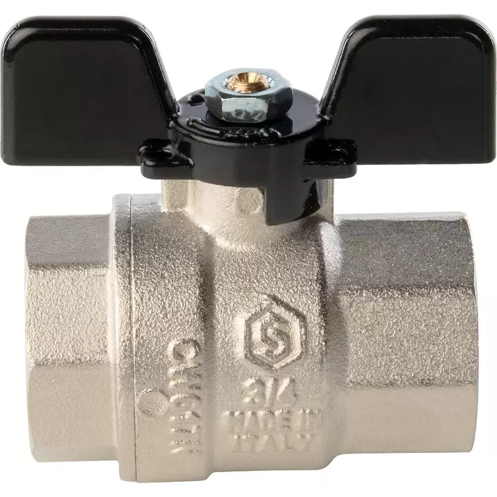 Кран шаровой STOUT полнопроходной, ВР/ВР, ручка бабочка 3/4" (SVB-0002-000020)