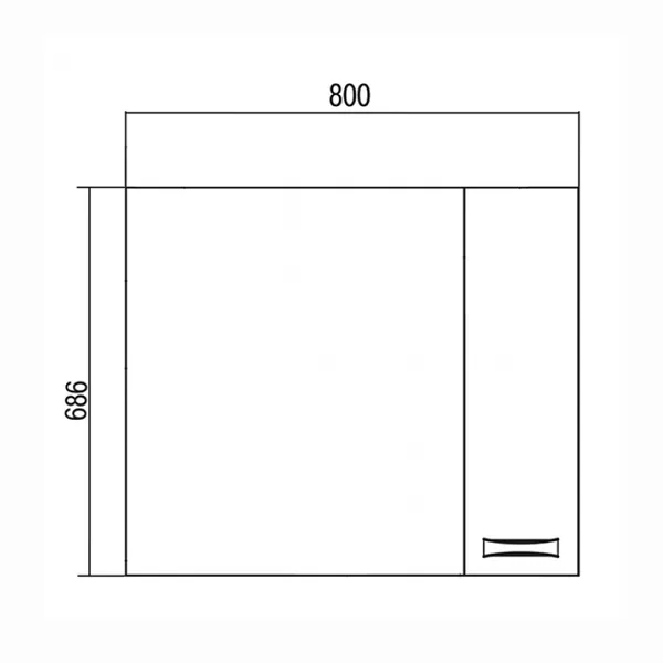 Зеркало шкаф Акватон Диор 80 белый (1A168002DR01R)