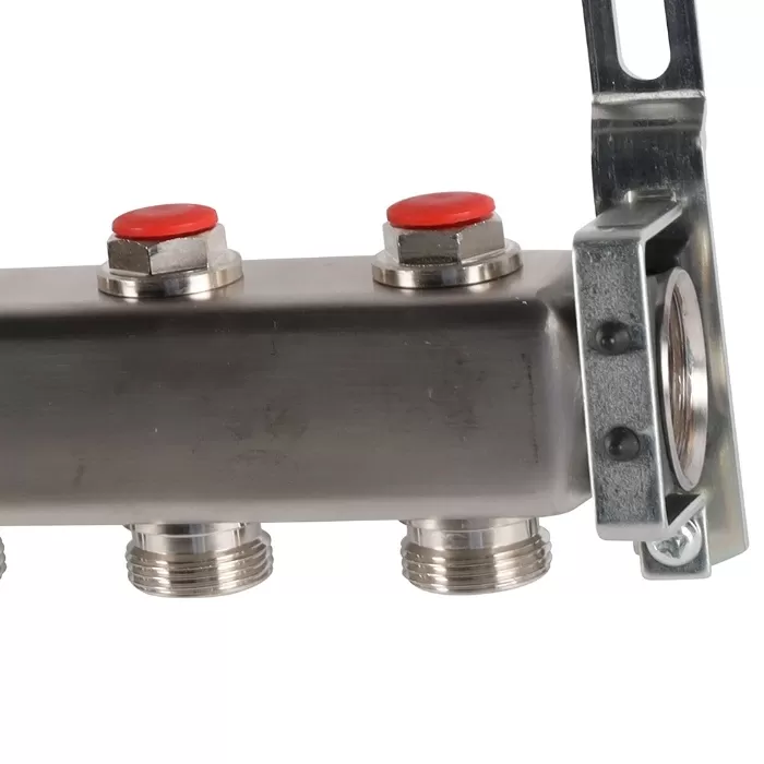 Коллектор Rommer 1"x3/4" на 12 контуров с запорными клапанами (нерж. сталь) (RMS-3200-000012) Коллектор Rommer 1"x3/4" на 12 контуров с запорными клапанами (нерж. сталь) (RMS-3200-000012)