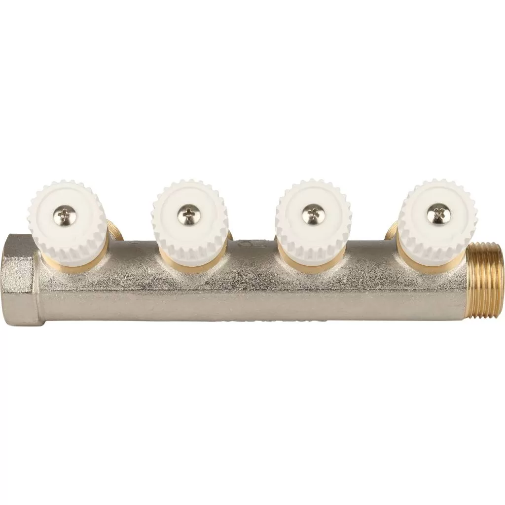 Коллектор STOUT распределительный 3/4", 4 отвода 3/4"ЕК (SMB 6851 343404)