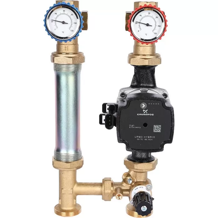 Насосная группа Stout SDG-0007 с 3-х ходовым приводным смесителем 1" с насосом Grundfos UPM3 Hybrid 25-70 (SDG-0007-002503) Насосная группа Stout SDG-0007 с 3-х ходовым приводным смесителем 1" с насосом Grundfos UPM3 Hybrid 25-70 (SDG-0007-002503)