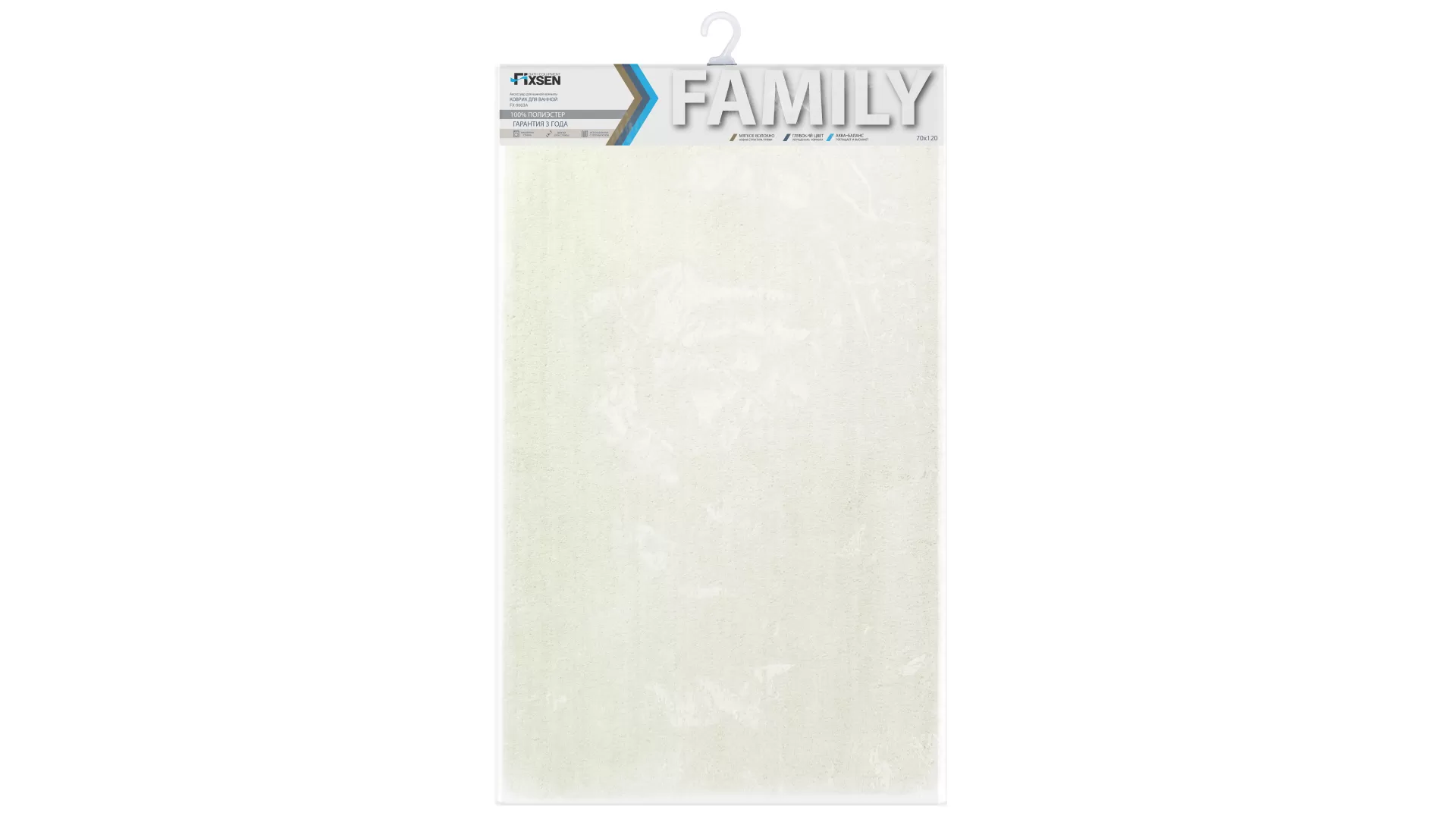 Коврик для ванной Fixsen Family, бежевый, 1-ый (70х120 см), (FX-9003A)