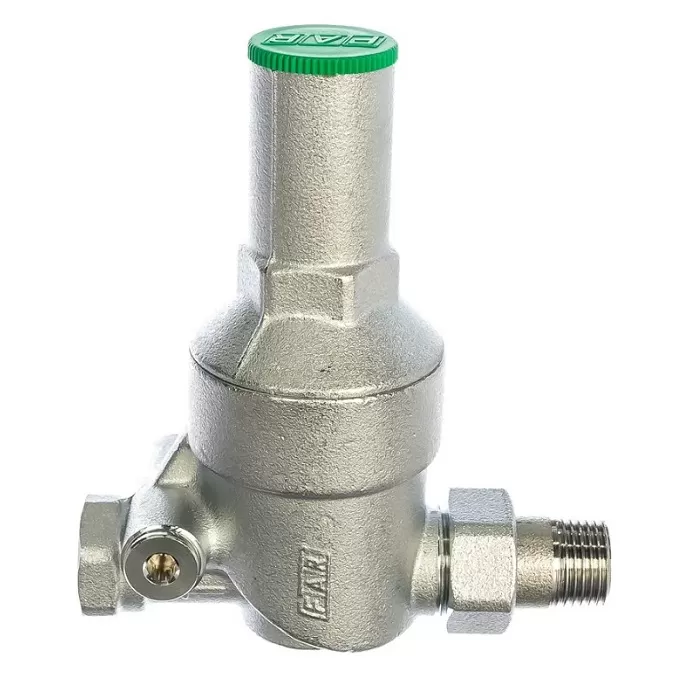 Хромированный редуктор FAR 1/2" ВР-ВН мембранный с манометром (FA 2835 12)