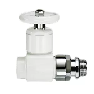 Вентиль SR Rubinetterie Prestige Minimal прямой (маховик) 1/2", цвет белый (0336-1500VC0A)