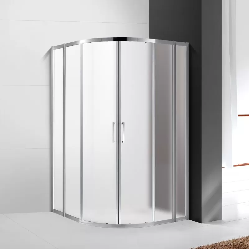 Душевой уголок Cezares Molveno 100x100x195 мм, полукруглый, хром (MOLVENO-R-22-80+20-P-Cr)