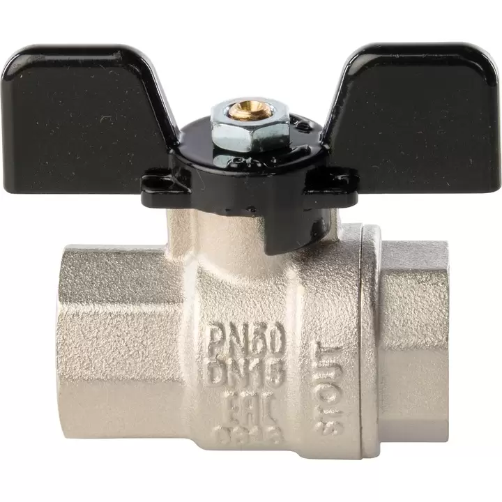 Кран шаровой STOUT полнопроходной, ВР/ВР, ручка бабочка 1/2" (SVB-0002-000015) Кран шаровой STOUT полнопроходной, ВР/ВР, ручка бабочка 1/2" (SVB-0002-000015)
