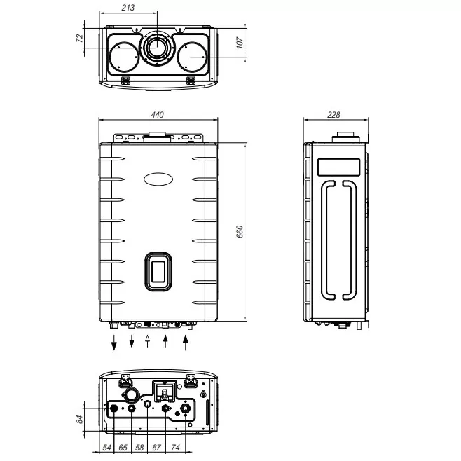Газовый настенный двухконтурный котел Kiturami World Alpha C-18