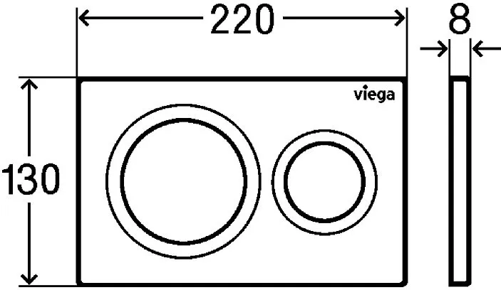 Смывная клавиша Viega Prevista Visign for Style (773779) хром глянцевый