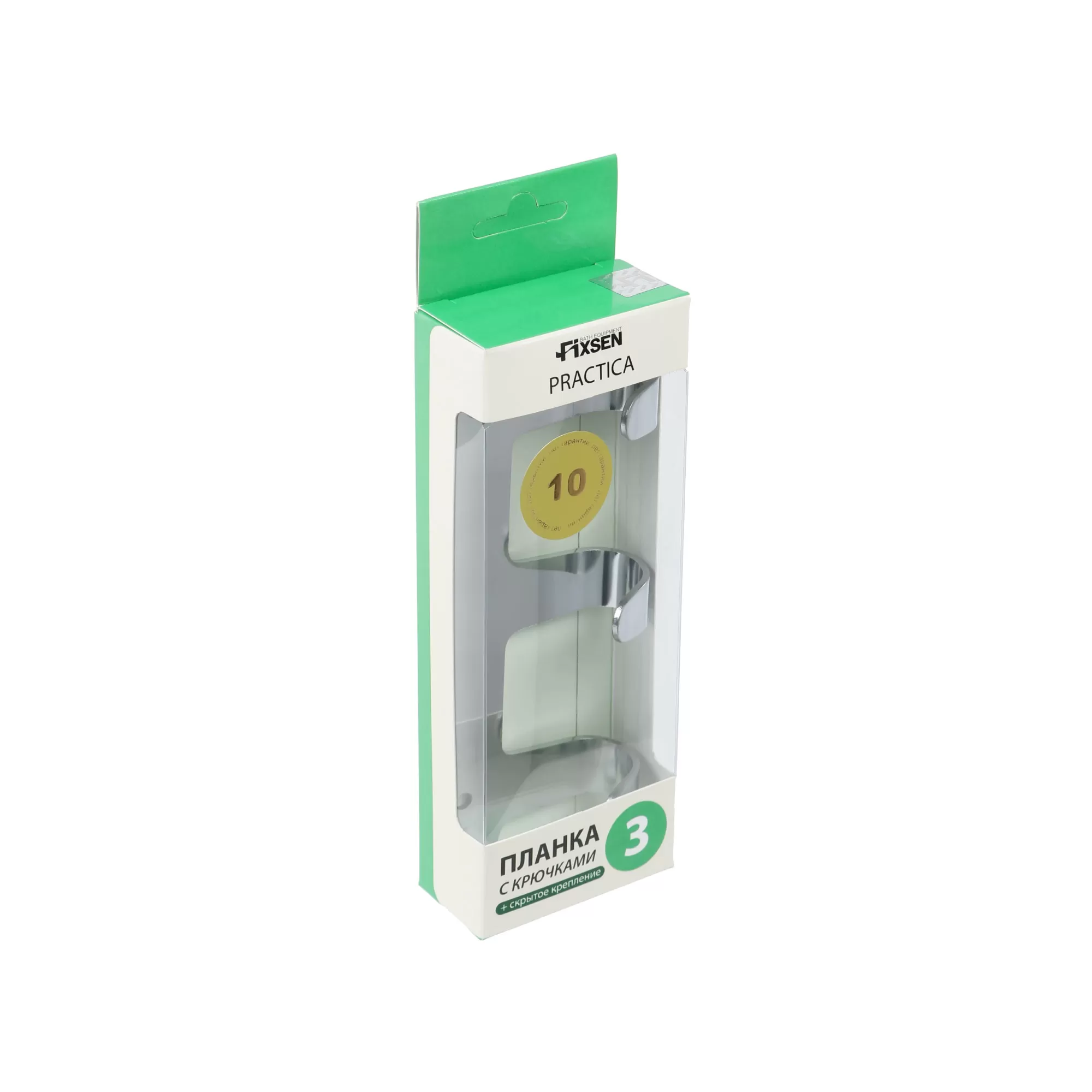 Планка 3 крючка Fixsen PRACTICA, хром (FX-805-3) Планка 3 крючка Fixsen PRACTICA, хром (FX-805-3)