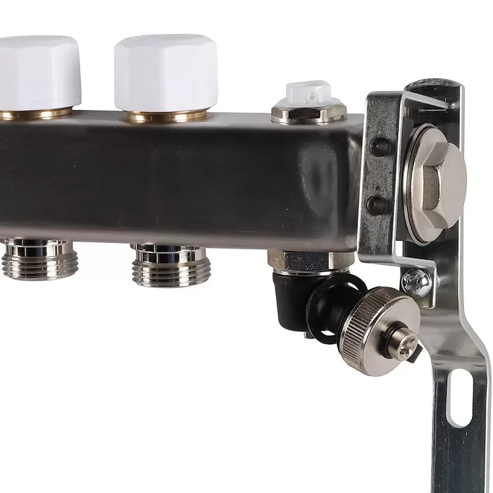 Коллектор Rommer 1"x3/4" на 8 контуров с расходомерами и запорными клапанами (RMS-1201-000008)