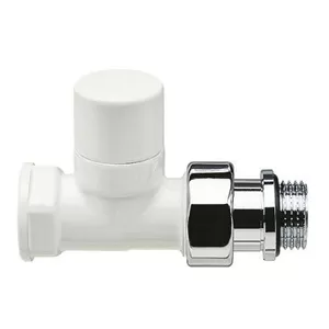 Запорный клапан SR Rubinetterie Ovus прямой 1/2", цвет белый (0454-1500VC0A)