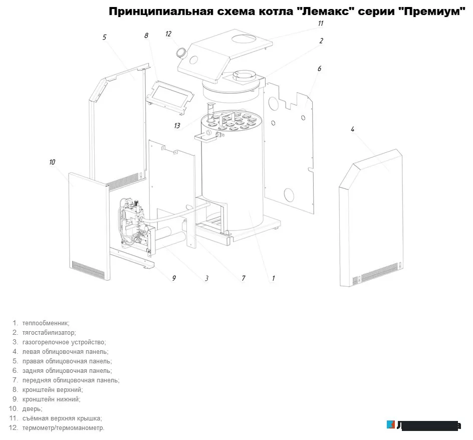 Газовый котел Лемакс Премиум 35 B, двухконтурный Газовый котел Лемакс Премиум 35 B, двухконтурный