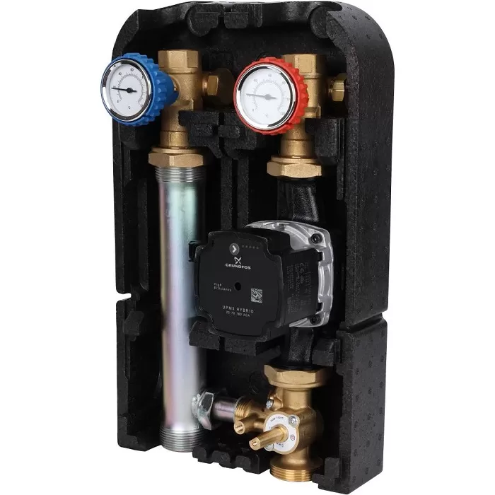 Насосная группа Stout SDG-0003 с 3-х ходовым приводным смесителем 1" с насосом Grundfos UPM3 Hybrid 25-70 (SDG-0003-002503) Насосная группа Stout SDG-0003 с 3-х ходовым приводным смесителем 1" с насосом Grundfos UPM3 Hybrid 25-70 (SDG-0003-002503)