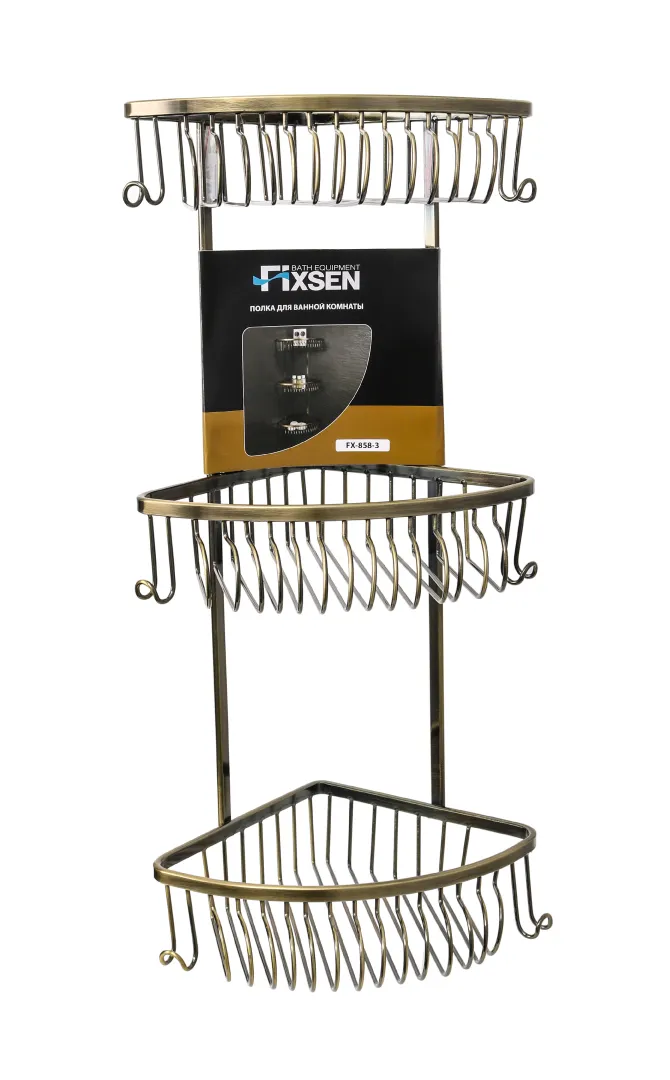 Полка FIXSEN угловая трехэтажная (FX-858-3)