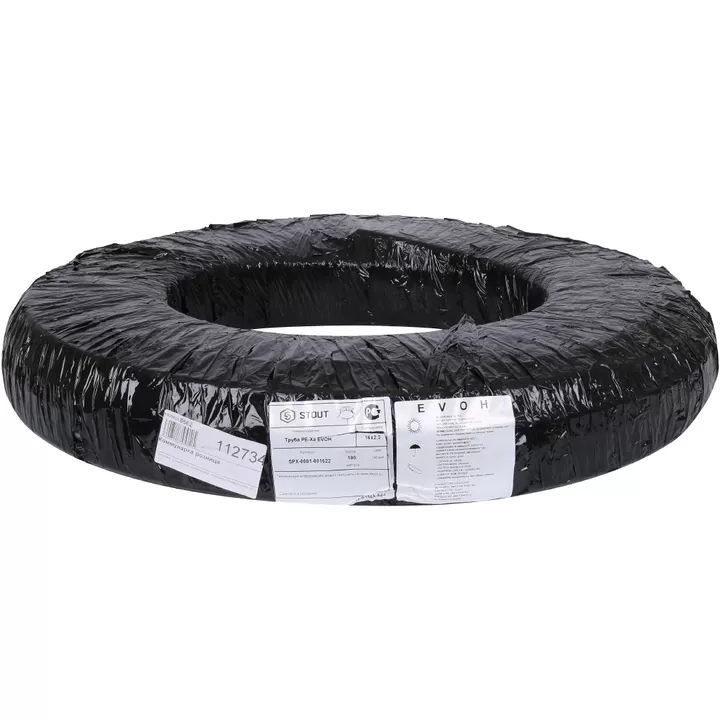 Труба Stout 16х2,2 PEX-a из сшитого полиэтилена с кислородным слоем, серая (бухта 100 м) (SPX-0001-001622)