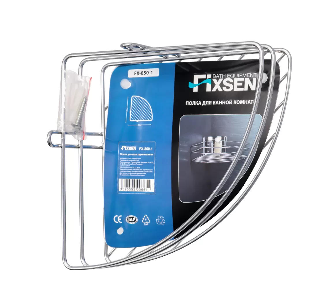 Полка FIXSEN угловая одноэтажная (FX-850-1) Полка FIXSEN угловая одноэтажная (FX-850-1)