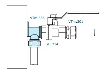 Фитинг обжимной Valtec – водорозетка с наружной резьбой 16 мм х 1/2" (VTm.355.N.001604) Фитинг обжимной Valtec – водорозетка с наружной резьбой 16 мм х 1/2" (VTm.355.N.001604)