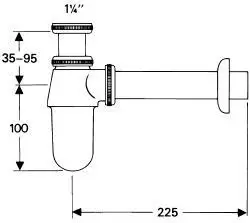 Сифон для раковины Hansgrohe хром (52053000)