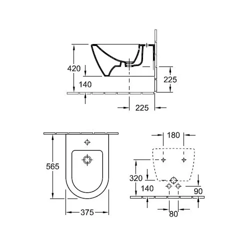 Биде подвесное Villeroy & Boch Subway 2.0 (540000R1) Биде подвесное Villeroy & Boch Subway 2.0 (540000R1)