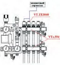Сервопривод электротермический нормально закрытый Valtec, М30×1.5, 220 В, 2 контакта (VT.TE3040.0.220) Сервопривод электротермический нормально закрытый Valtec, М30×1.5, 220 В, 2 контакта (VT.TE3040.0.220)