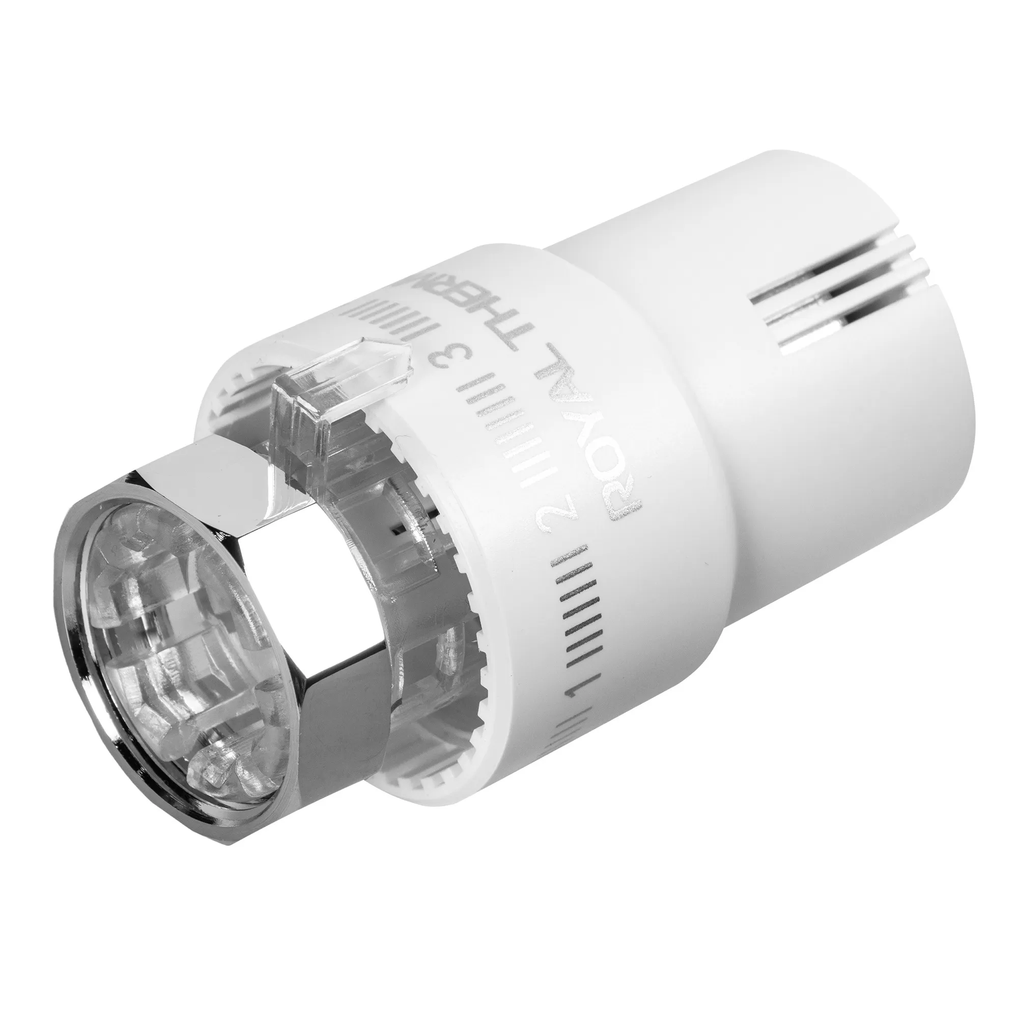 Термоголовка жидкостная Royal Thermo М30х1,5 (белый) (RTO08.01) Термоголовка жидкостная Royal Thermo М30х1,5 (белый) (RTO08.01)