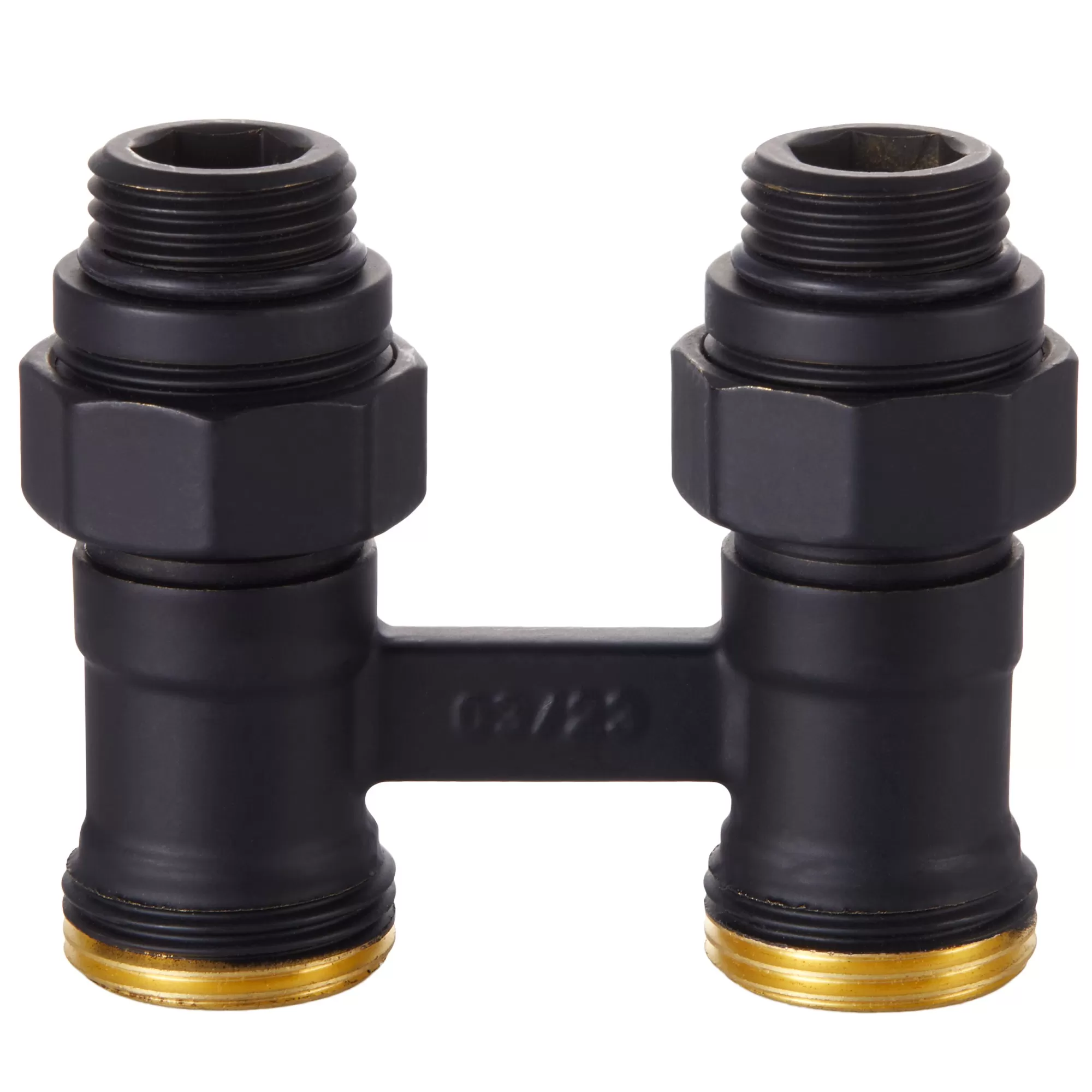 Узел нижнего подключения Royal Thermo прямой 1/2"х3/4" EK (черный)