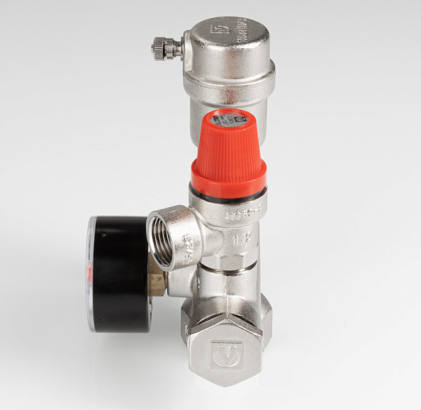 Группа безопасности Valtec 1", 0-4 бар с латунным корпусом для котла (VT.460.0.3) Группа безопасности Valtec 1", 0-4 бар с латунным корпусом для котла (VT.460.0.3)