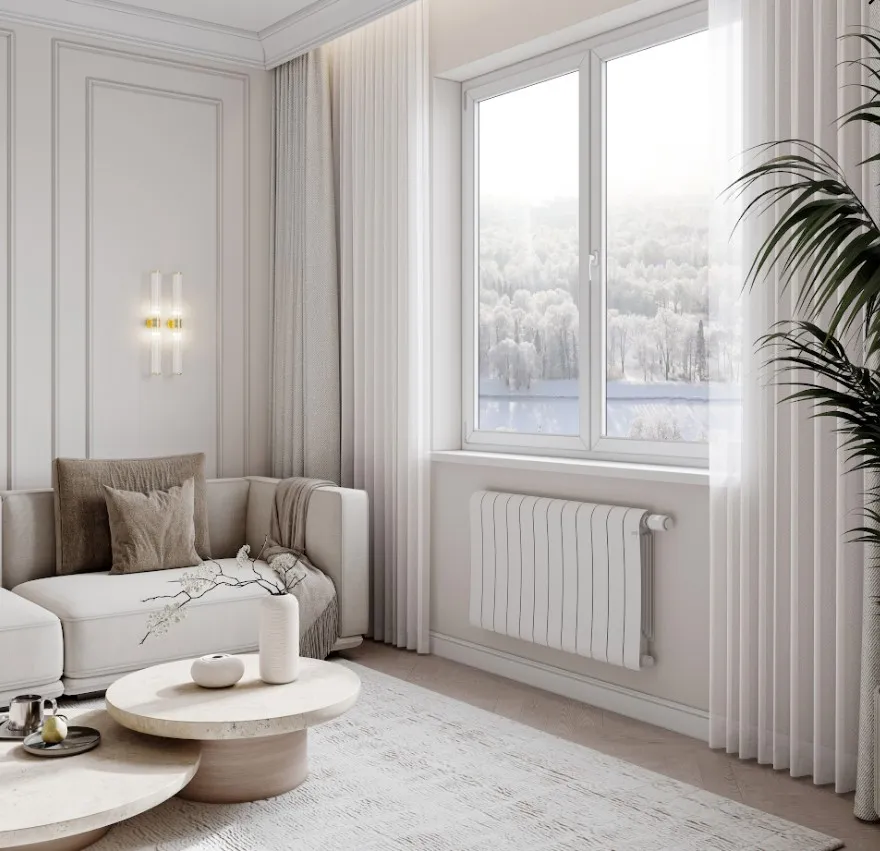 Радиатор биметаллический Royal Thermo Infinity 500 Bianco Traffico 8 секций, боковое подключение