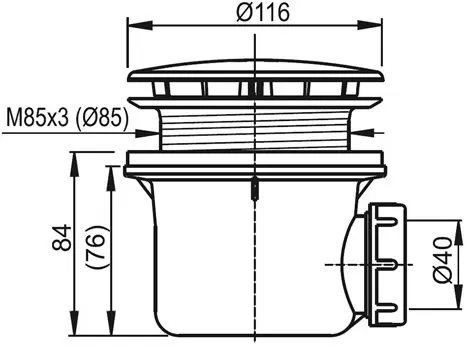 Сифон для поддона Ravak Standard 90 X01314
