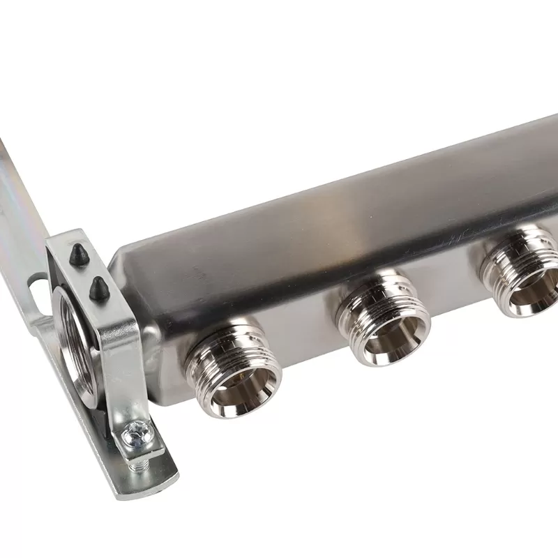 Коллектор Rommer 1"x3/4" на 9 контуров для радиаторной разводки (нерж. сталь) (RMS-4401-000009) Коллектор Rommer 1"x3/4" на 9 контуров для радиаторной разводки (нерж. сталь) (RMS-4401-000009)