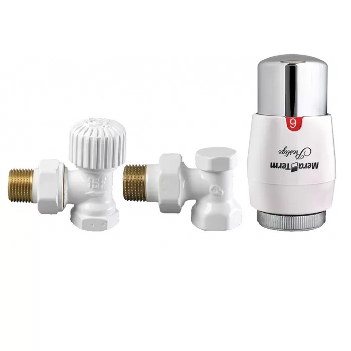 Комплект подключения Vario Term Elegant 1/2" (белый матовый) термостатический угловой (ELGS0201C/FK) Комплект подключения Vario Term Elegant 1/2" (белый матовый) термостатический угловой (ELGS0201C/FK)