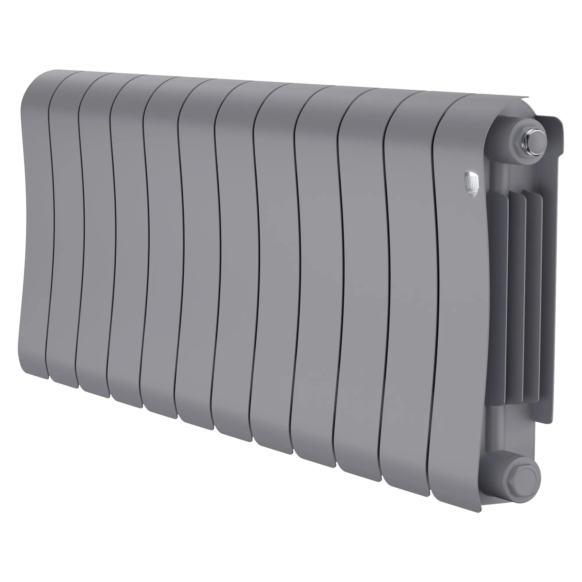 Радиатор биметаллический Royal Thermo Infinity 300 Silver Satin 12 секций, боковое подключение Радиатор биметаллический Royal Thermo Infinity 300 Silver Satin 12 секций, боковое подключение