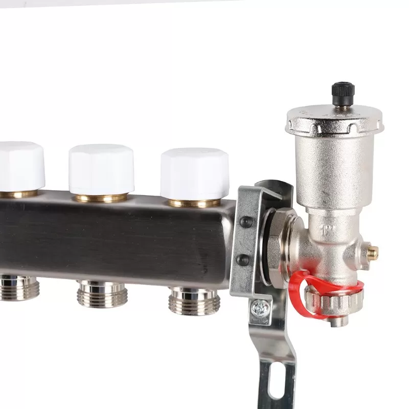 Коллектор Rommer 1"x3/4" на 9 контуров с расходомерами в сборе (нерж. сталь) (RMS-1210-000009) Коллектор Rommer 1"x3/4" на 9 контуров с расходомерами в сборе (нерж. сталь) (RMS-1210-000009)