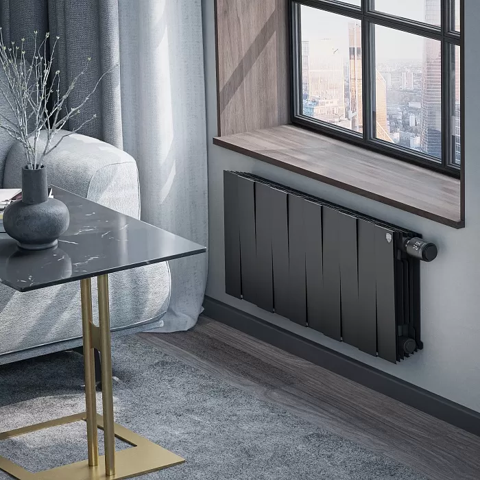 Биметаллический радиатор Royal Thermo PianoForte 300 Noir Sable VDR 8 секций с нижним подключением Биметаллический радиатор Royal Thermo PianoForte 300 Noir Sable VDR 8 секций с нижним подключением