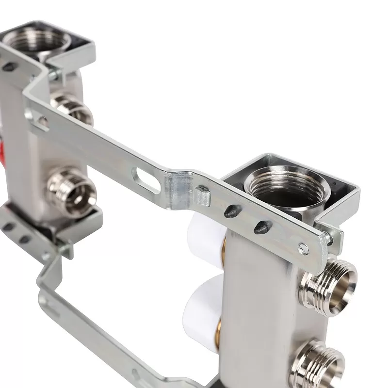 Коллектор Rommer 1"x3/4" на 2 контура с расходомерами (нерж. сталь) (RMS-1200-000002)