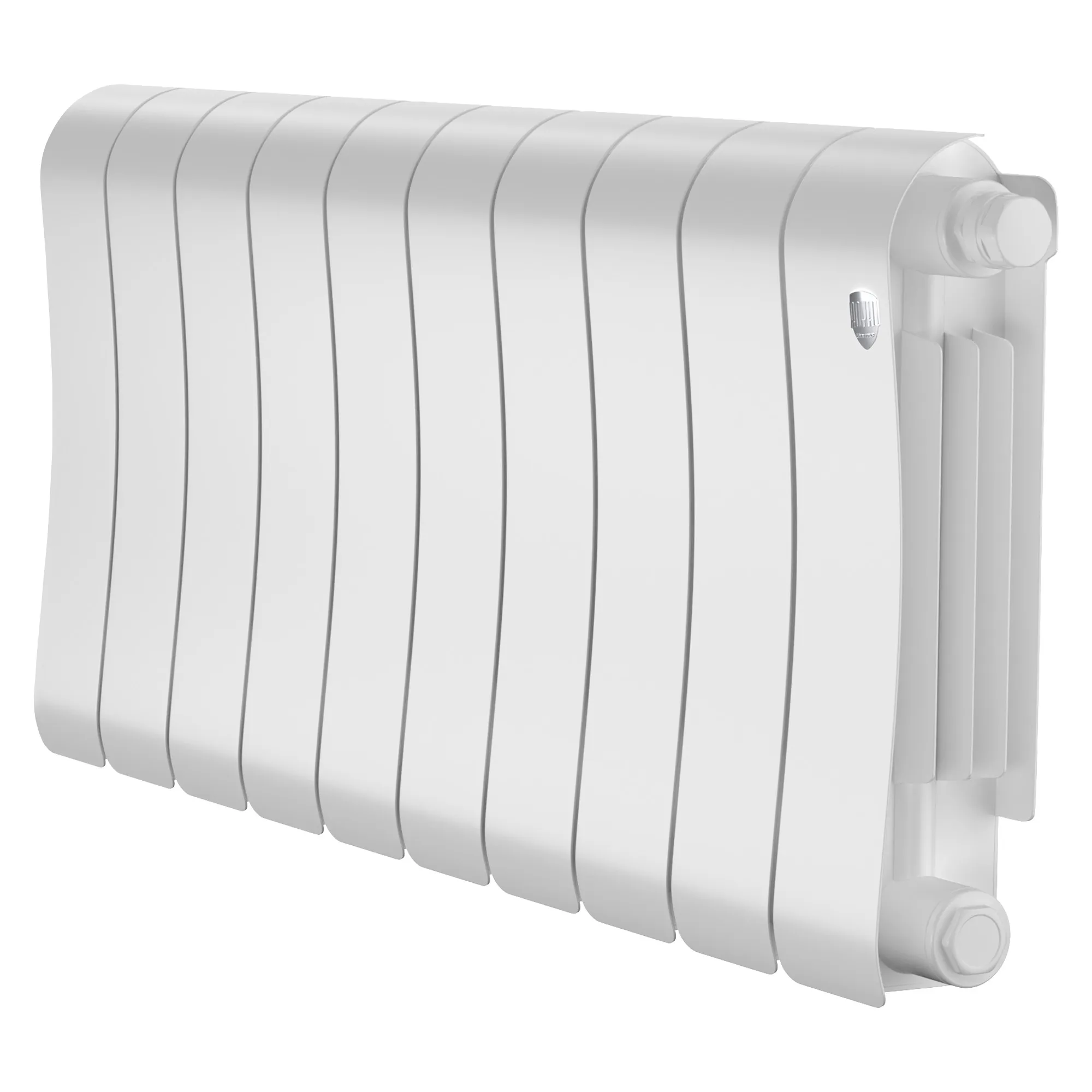 Радиатор биметаллический Royal Thermo Infinity 300 Bianco Traffico VR80 10 секций, нижнее подключение