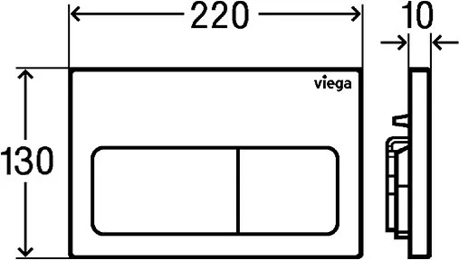 Смывная клавиша Viega Prevista Visign for Life (773717) хром глянцевый Смывная клавиша Viega Prevista Visign for Life (773717) хром глянцевый