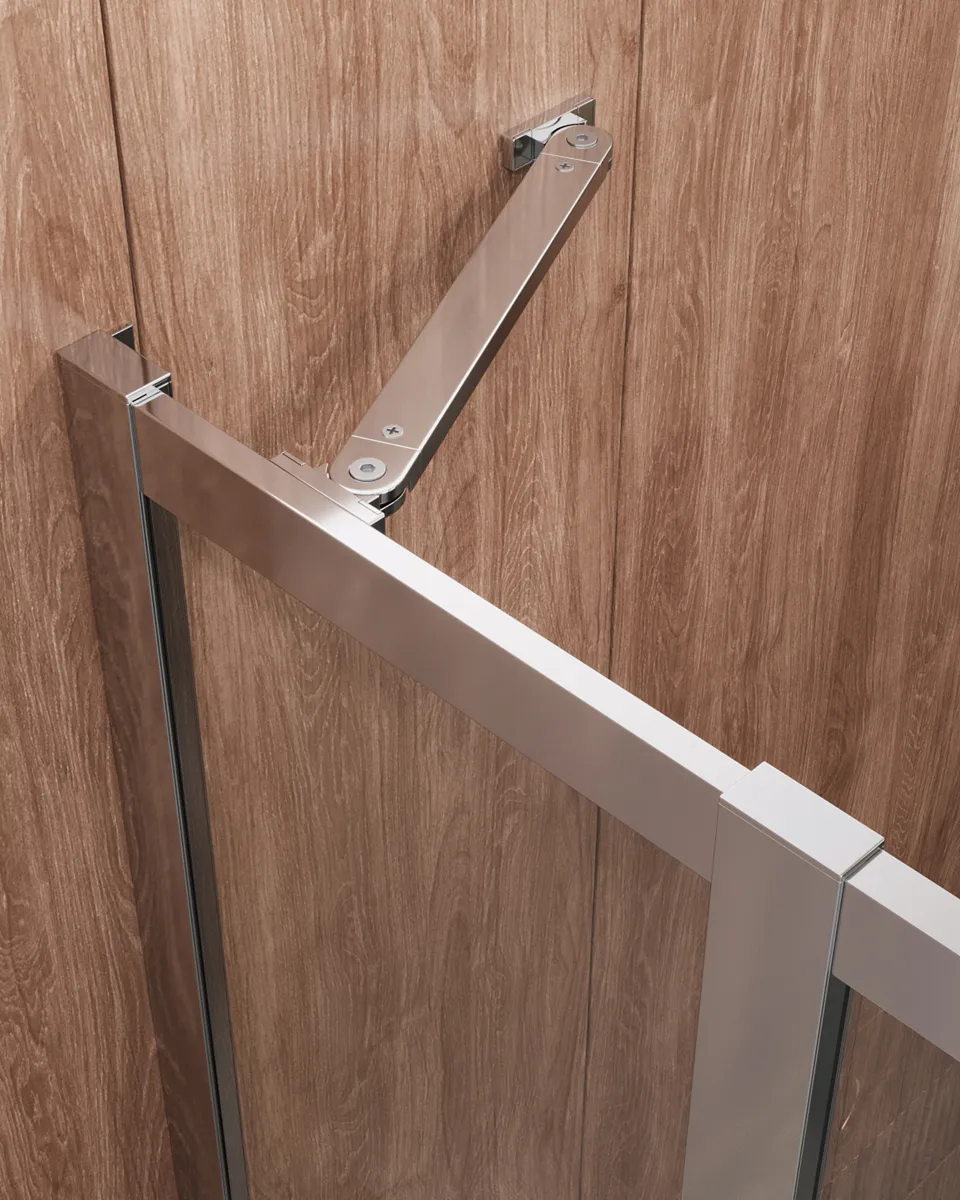 Душевой уголок Cezares Molveno 100x100x195 мм, полукруглый, хром (MOLVENO-R-22-80+20-C-Cr-IV)
