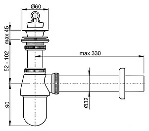 Сифон для раковины AlcaPlast (A437) (32 мм) Сифон для раковины AlcaPlast (A437) (32 мм)