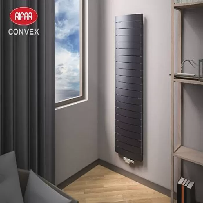 Биметаллический радиатор Rifar Convex Ventil 500/22 секции с нижним центральным подключением, антрацит Биметаллический радиатор Rifar Convex Ventil 500/22 секции с нижним центральным подключением, антрацит