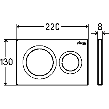 Смывная клавиша Viega Prevista Visign for Style (773779) хром глянцевый