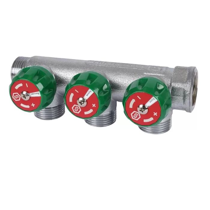Коллектор регулирующий STOUT 3/4", 3 отвода ЕК (SMB-6850-343403)