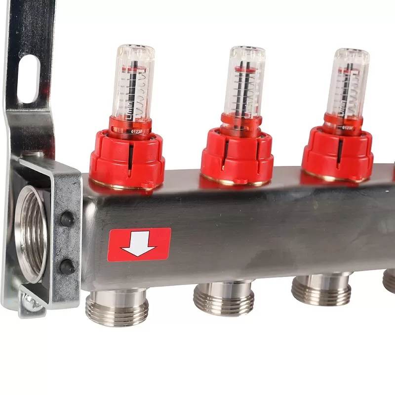 Коллектор Rommer 1"x3/4" на 10 контуров с расходомерами (нерж. сталь) (RMS-1200-000010) Коллектор Rommer 1"x3/4" на 10 контуров с расходомерами (нерж. сталь) (RMS-1200-000010)