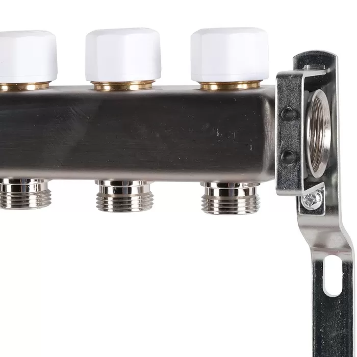 Коллектор Rommer 1"x3/4" на 8 контуров с расходомерами (нерж. сталь) (RMS-1200-000008) Коллектор Rommer 1"x3/4" на 8 контуров с расходомерами (нерж. сталь) (RMS-1200-000008)