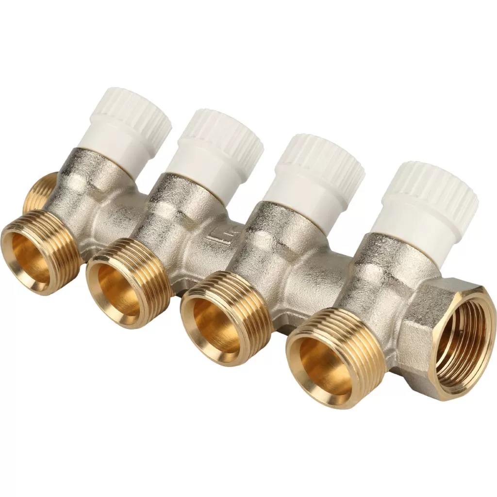 Коллектор STOUT распределительный 3/4", 4 отвода 3/4"ЕК (SMB 6851 343404)