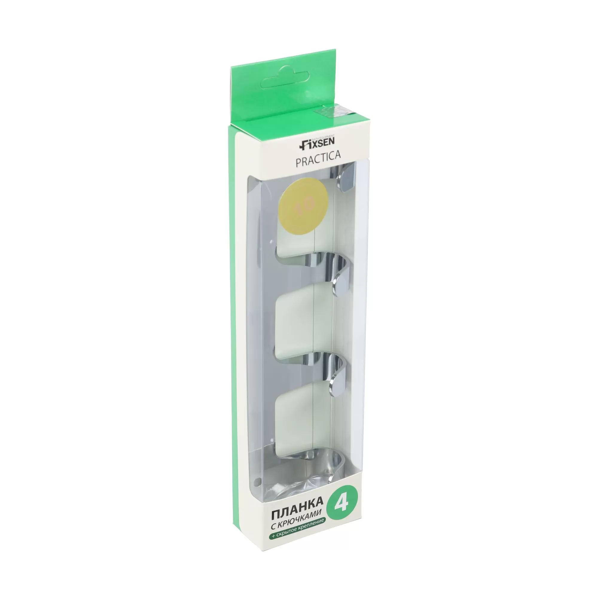 Планка 4 крючка Fixsen PRACTICA, хром (FX-805-4) Планка 4 крючка Fixsen PRACTICA, хром (FX-805-4)