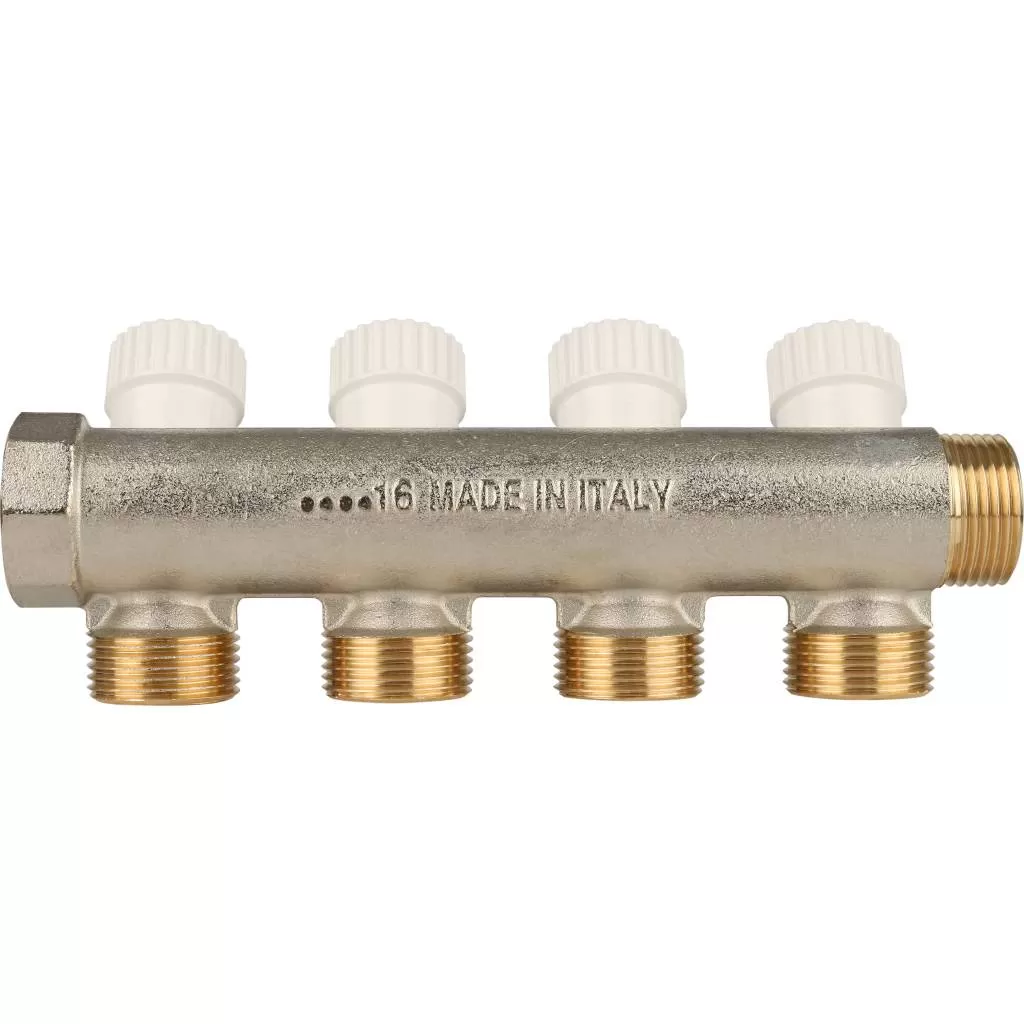 Коллектор STOUT распределительный 3/4", 4 отвода 3/4"ЕК (SMB 6851 343404)