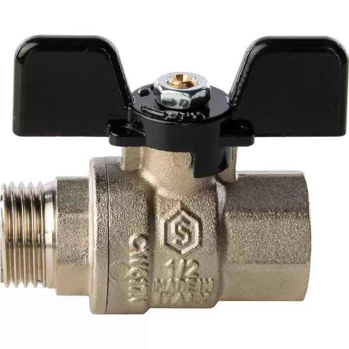 Кран шаровой полнопроходной STOUT ВР/НР, ручка бабочка 1/2" (SVB-0004-000015) Кран шаровой полнопроходной STOUT ВР/НР, ручка бабочка 1/2" (SVB-0004-000015)