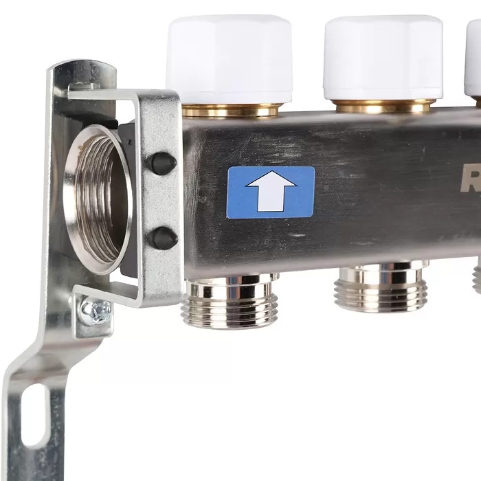 Коллектор Rommer 1"x3/4" на 5 контуров с расходомерами (нерж. сталь) (RMS-1200-000005) Коллектор Rommer 1"x3/4" на 5 контуров с расходомерами (нерж. сталь) (RMS-1200-000005)